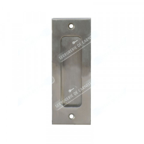 Poignée cuvette inox rectangulaire à encastrer