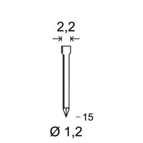 Pointes finettes aluminium - Minibrads - Pointes J-15 - Boite de 7000 pièces - 6J-167
