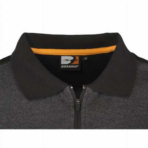 Polo trident bosseur gris chiné/ noir - 11499