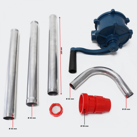 Pompe à manivelle 22 litres par minute vide fût baril pour diesel fuel gasoil helloshop26 3416195