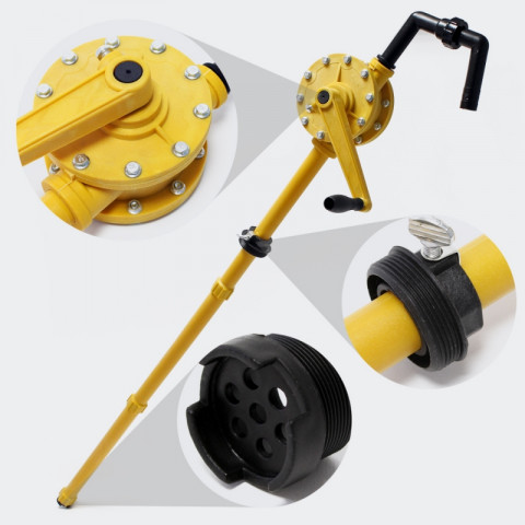 Pompe à manivelle 30 litres par min vide fût baril pour diesel fuel gasoil helloshop26 3416194