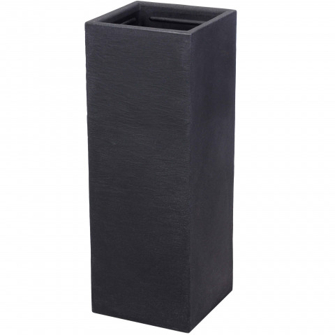 Pot de fleurs cube 30cm h80cm antracite