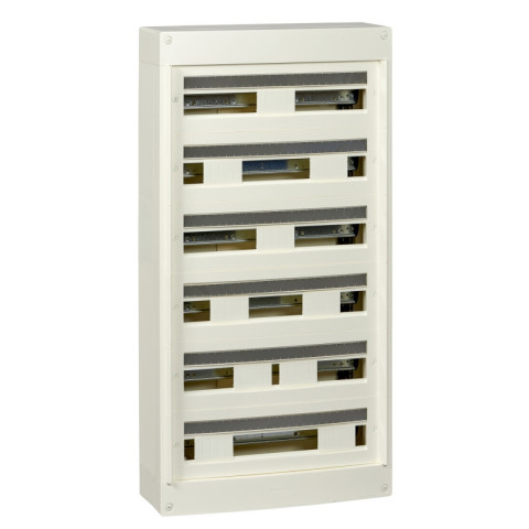 Pragma - coffret en saillie 6 rang.24 modules - 160a - sans porte - blanc (pra10270w)