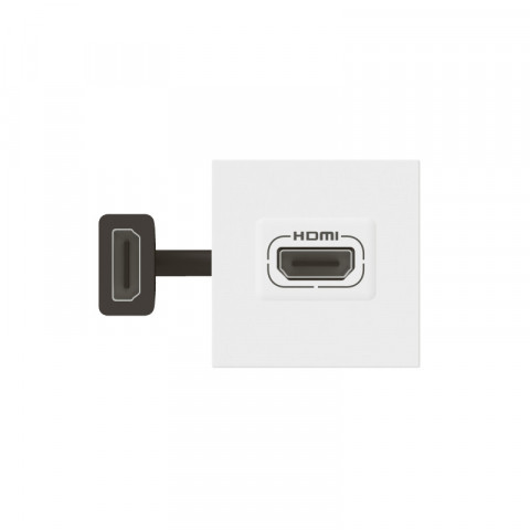 Mosaic Prise HDMI type A version 1.4 préconnectorisée 2 modules - Blanc  LEGRAND