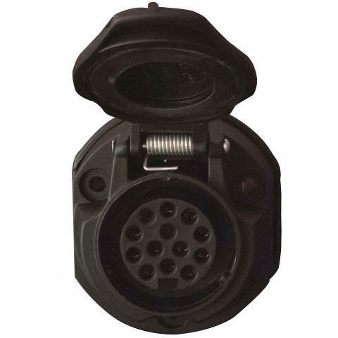 Prise remorque pvc femelle 13 plots, 12v