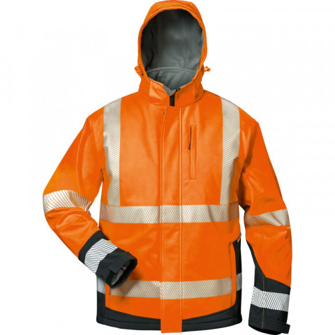 Veste softshell haute visibilité lukas, orange/noir - Taille au choix