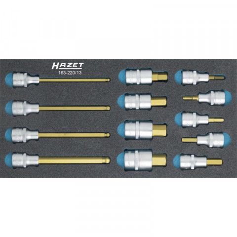 Assortiment d'outils pour servante 163-220/13 einsatze i6kt. Hazet