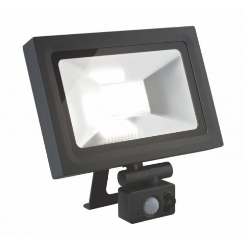 Projecteur led 30 watt (eq. 200 watt) avec détecteur - Finition blanche ou anthracite - Finition - Grise