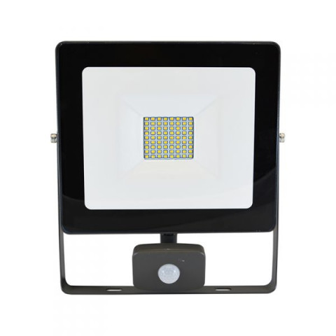 Projecteur led 50 watt (eq. 450w) - détecteur de présence - couleur éclairage au choix