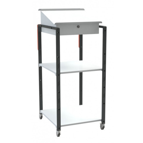 Pupitre avec caisson écritoire 2 étagères à roulettes 150 kg - 820005969