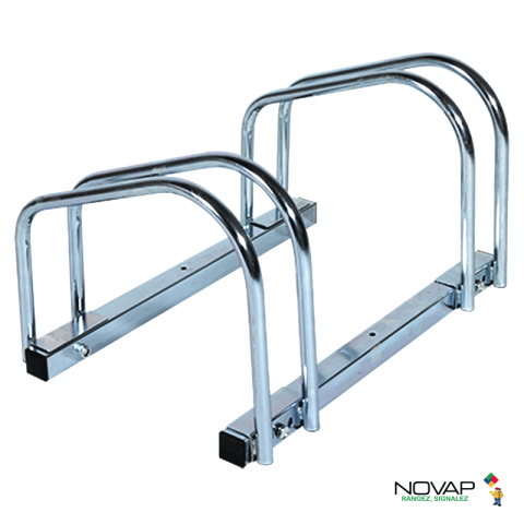 Rack à vélo 2 places fixation au sol ou mural - 475 x 320 x 260 mm - NOVAP - 6100058