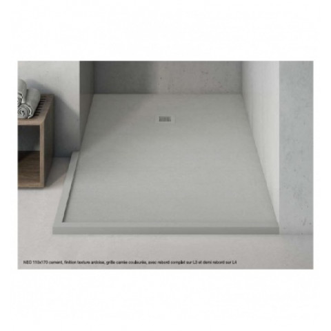 Receveur de douche hidrobox 80 x 80 extraplat blanc texture lisse neo