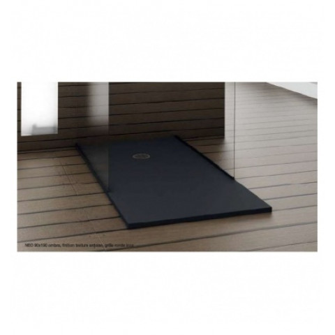 Receveur de douche hidrobox 80 x 80 extraplat noir texture lisse neo