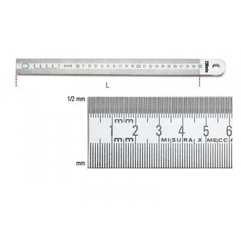 Reglet semi-rigide acier inox 1683 1000- beta 016830100