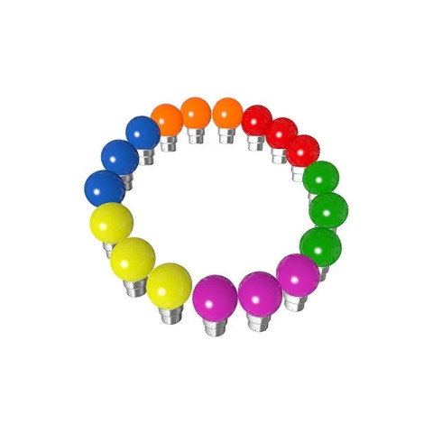 Revenergie   18 ampoules multicolore led b22 guirlande guinguette