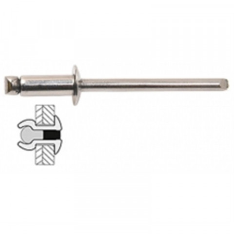 Rivets Inox / Inox Tete Plate - 4.8 x 14 mm
