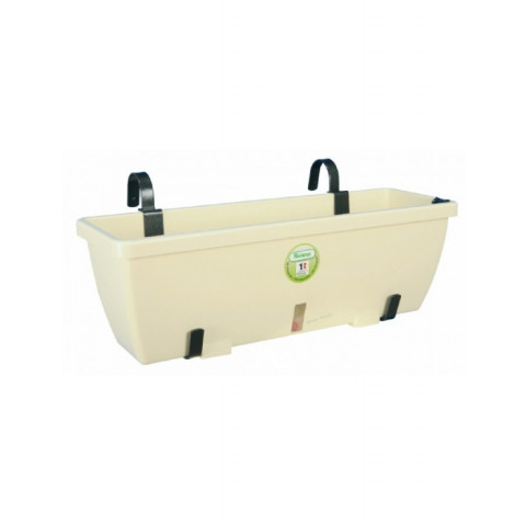 Riviera-jardiniere eva 57 ivoire + support metal