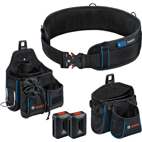 Sac à outil BOSCH Combi-kit :1 ceinture 108 + 2 sacoche GWT 2-4 + 2 Proclick holder - Taille L/XL - 1600A0265R