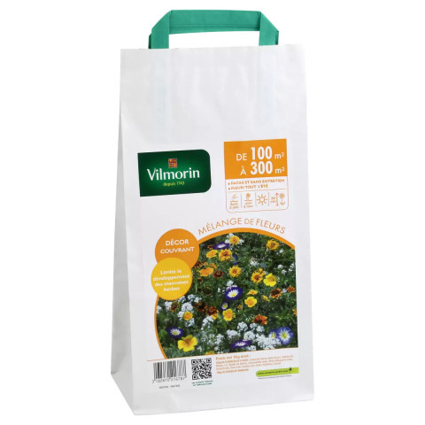 Sachet graines mélange de fleurs couvrant 100 à 300m2