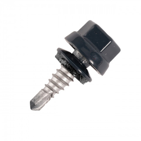 Vis bac acier SCELL-IT Couturage - Ø6.3 x 22 mm - TH12 - Blanc RAL9010 - Sachet de 100 - ZTCR-63022-9010