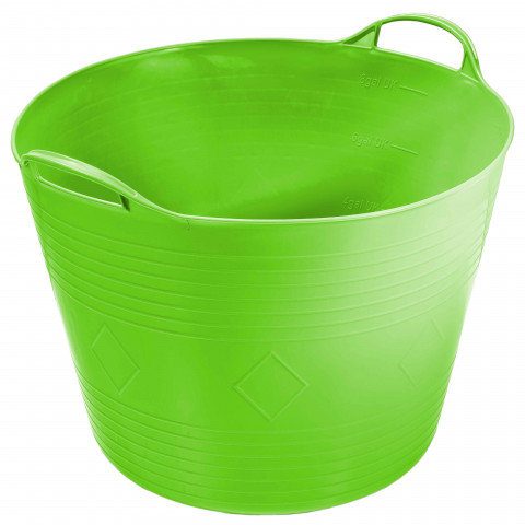 Seau souple 43l vert avec poignées