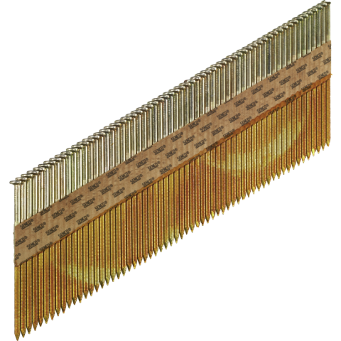 Clous en bande papier D34 annelés galvanisés - Ø 2.8 / 3.1 X 70 mm - Boite de 2000 - SENCO - HE56AXBKR