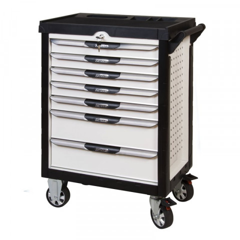 Servante pearlline blanche 7 tiroirs équipée de 173 outils