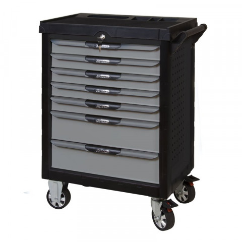 Servante pearlline grise et noire 7 tiroirs équipée de 455 outils
