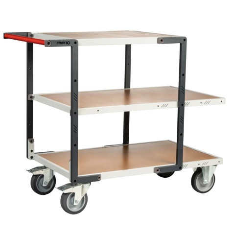 Servante FLAT-PACK™ 3 plateaux médium 2 plateaux 850 x 500 mm et 1 plateau 550 x 500 mm roues TPE 400 kg - 884721245