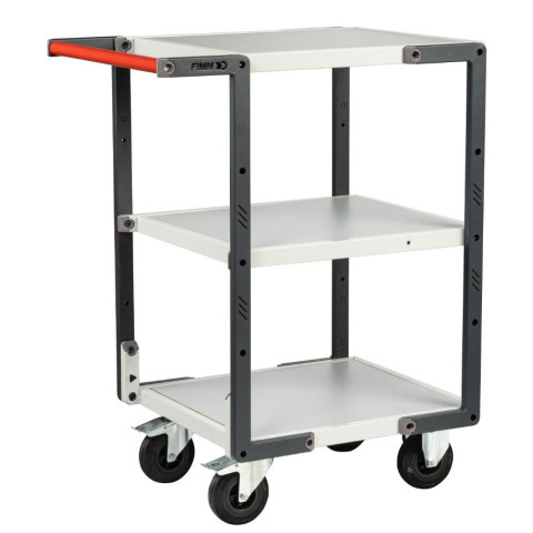 Servante FLAT-PACK™ 3 plateaux mélaminé 550 x 500 mm roues CC 250 kg - 884720112