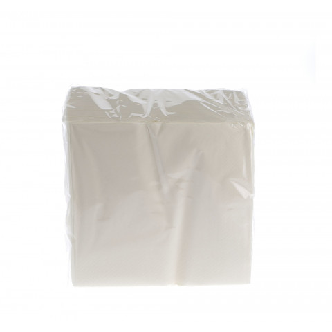 Serviette jetable blanche 38cm 2 plis x 100 tamiz