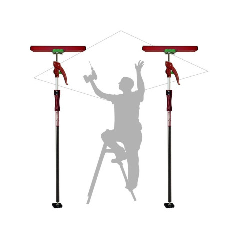 Kit plaquiste - 2 étais 155 à 290 cm avec accessoires et sac de rangement - PIHER - 34017