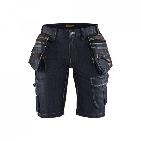 Short de travail femme blaklader stretch 2d x1900 artisan denim