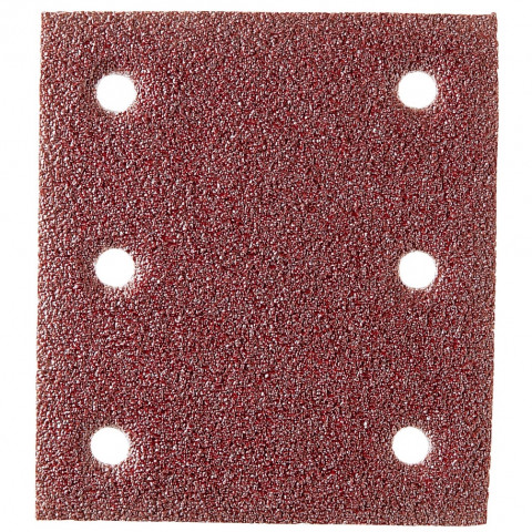 25 feuilles abrasives auto-agrippants 102 x 114 mm et 2 x 3 trous d'aspiration Grain : 80