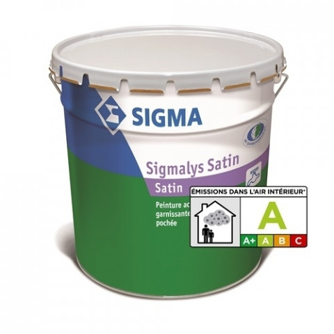Sigmalys satin blanc 3l - peinture garnissante acrylique satinée pochée - sigma