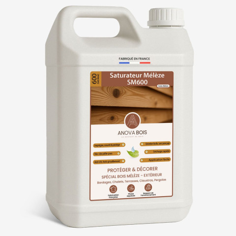 Saturateur Mélèze SM600 - Protection pour terrasses et bardages en Mélèze AnovaBois - Conditionnement au choix