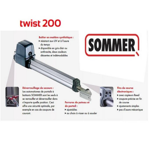 Verin seul électromécanique Twist 200 - SOMMER