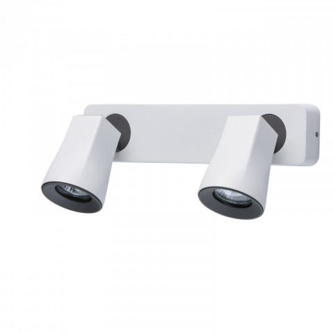 Spot blanc techno 2 ampoules 21 cm