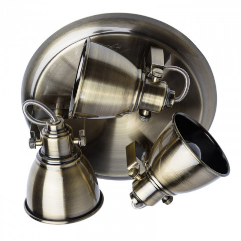 Spot laiton techno 3 ampoules 19 cm
