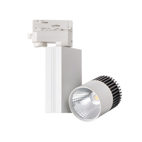 Spot led sur rail 11 watt - Couleur eclairage - Blanc neutre, Finition - Blanc
