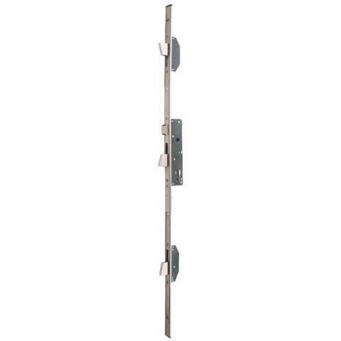 Serrure 3 points Multiblindo Inox ISEO pêne réversible - Têtiere U 1860x24x6 - Axe 25 - 795101252