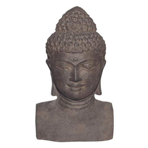 Tête de bouddha buste 31 cm - gris anthracite  30 cm - gris anthracite