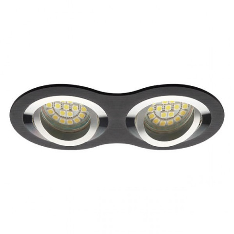 Support de spot double rond orientable - Finition - Graphite