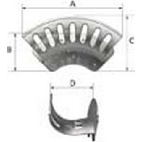Support de tuyau flexible, Taille : moyen, A 248 mm, B 96 mm, C : 118 mm, D : 97 mm, Nombre de raccords de tuyaux max. : 45-50 m à NW 9