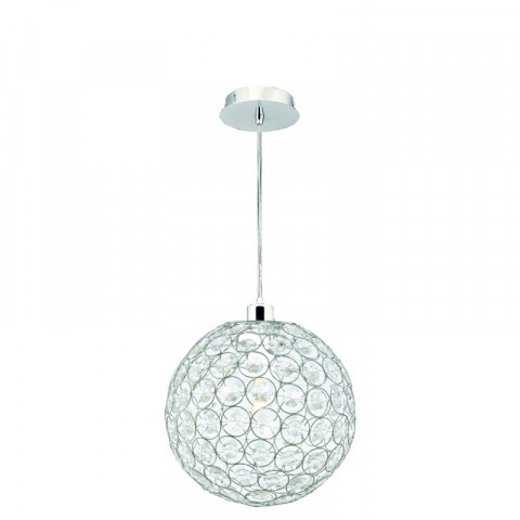 Suspension 1 ampoule bellis ii, en chrome et acrylique