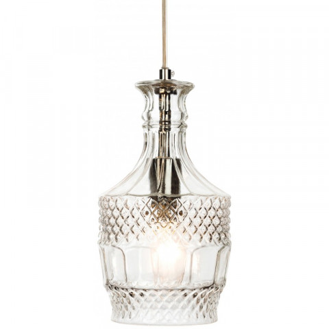 Suspension 14 cm decanter, chrome et verre