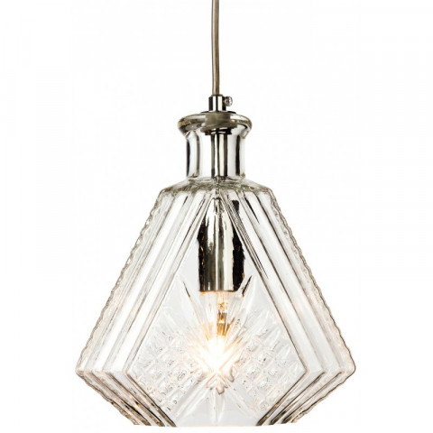 Suspension 18 cm decanter, chrome et verre