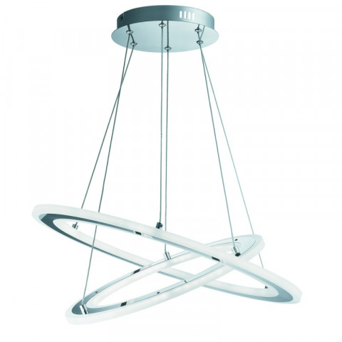 Suspension 2 led solexa en chrome et acrylique