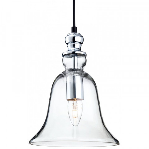 Suspension 25 cm omar, chrome et verre