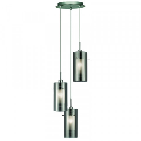 Suspension 3 ampoules duo2 en chrome et verre
